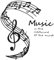CREATCABIN Music Notes Wall Stickers Wall Decor Vinyl Wall Decal Music Wall Art Black Mural Wallpaper Aesthetic Stickers Decor Peel Stick for Home Studio Classroom School Decorations 12.79x11.41Inch