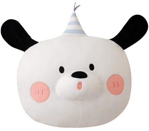 Kuscheltier Hund Plüsch Kissen Plüschtier Weiches KinderKissen Niedliche Spielzeug Deko Wohnzimmer Kissen Stofftiere Geschenk Kinder Mädchen Weiß 36cm