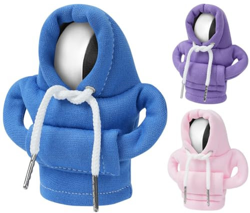 Adiwo Schalthebel Hoodie, 3 Stück Auto Schaltknauf Abdeckung überzug für Dekoratives(Lila, Blau, Rosa), U7-BSGZLF230911-FBA