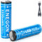 ENEGON Lot de 2 Piles AA au Lithium Rechargeables 1,5 V Li-ION USB AA avec câble de Charge de Type C 2 en 1, Charge Rapide en 2 Heures
