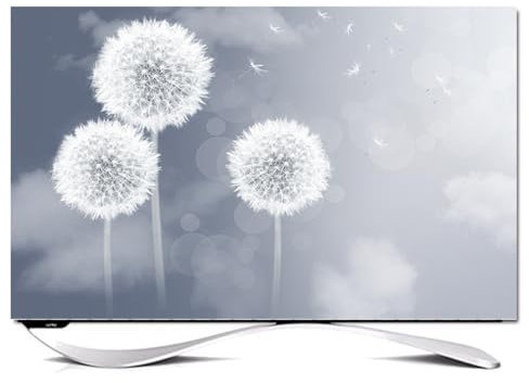 VUT 32-80 Inches Indoor Universal TV Cover, Painting Pattern Television Cloth Modern Art Wall-Mounted Dustproof TV Screen Protector (Size:37-39in(93x60cm),Color:B)