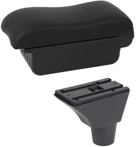 ASHILD Boîte Rangement centrales pour Seat pour Ibiza 6j pour Ibiza 6L Boîte D'accoudoir De Voiture Décoration De Contenu De Magasin Central avec Porte-gobelet USB (Couleur : C2 Black Line)