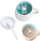 3d Tasse Mit Kaninchen, Kaninchen Kaffeetasse Teetasse 3d Tier Tasse Süß Kaffeebecher, Hase Tasse Kaffeetass, 350ml Keramik Teetasse Kaffeebecher Süße Tee Becher, 3d-Tierbecher Mit Löffel