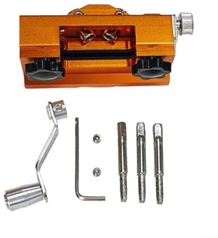 Chainsaw Sharpener, Chainsaw Sharpener Jig, Aluminum Alloy Portable Hand Crank Chainsaw Sharpening Kit For 8-22 Inch Chain Saws(3 grinding heads)