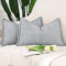 Madizz 2er Set Chenille Samt mit Rand Kissenbezüge Weiche Dekorativ Zierkissenbezüge Modern Kissenhülle für Sofa Wohnzimmer Schlafzimmer Grau 40x60 cm