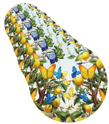 Lot de 6 désodorisants de voiture personnalisés citrons et papillons sur l'arbre, tablettes d'aromathérapie à suspendre, cartes parfumées amusantes, puces d'encens pour rétroviseurs