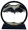 AzureLeap Peinture de Sable Mobile - Cadre Sablier, Images de l'art du Sable en Mouvement, Sable Dynamique dans un Verre Rond, 3D Sable de Paysage pour le Bureau Maison Décoration（Noir, 7 Pouces）