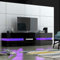 Panana 69.7 inch TV Stand TV Unit Entertainment Center with RGB LED Lights for TVs up to 85 inch, 177 x 39 x 45 cm (Black)