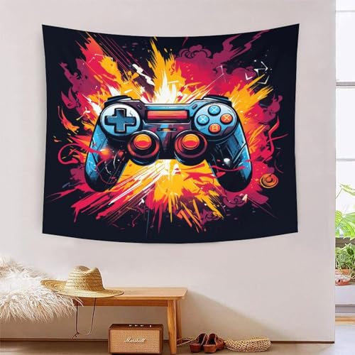 ChengzeTCo 3D Tapestry, Polyestermaterial,Spiel-Controller Kunstteppiche, Wandteppiche Im Wohnzimmer Party Hintergrund Home Decor,130cmx150cm, Für Wohnzimmer Schlafzimmer Schlafsaal