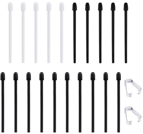 XIHIRCD 20stk Ersatzspitzen für Maker-Stifte für BOOX, 2 Materialien Ersatzspitzen für Eingabestifte mit 2stk Pinzetten Kompatibel mit Boox Pen Plus Pen2 Pro Max Lumi2 Note Air2 Note 5 Nova Air C