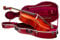Crossrock Custodia per Violoncello 4/4 e 3/4 in ABS | Finitura Rosso Opaco, Interno in Velluto Rosso Vino, Guscio Rigido con Ruote, Serratura, Spallacci e Porta Arco