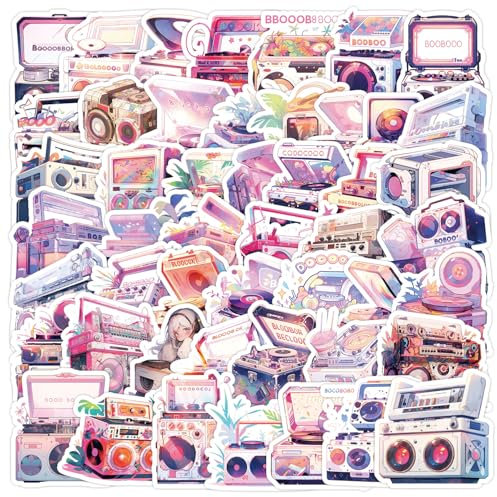 Sound Stickers for Laptop (50 PCS),Gift for Children Teens Adults Girl Boys,Waterproof Stickers for Water Bottle,Sound Vinyl Stickers for Scrapbook,Skateboard,Bike,Phone,Dairy