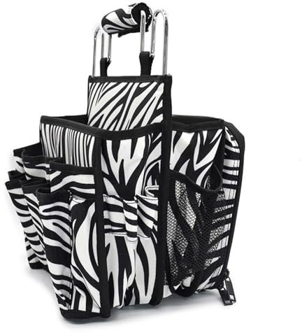 NBUCNDC Neceser de Viaje Hairdressing Bag Hair Scissor Handbag Zebra Stripes High Capacity Salon Tool Makeup Storage Travel Styling Carry Case