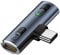 Jadebones USB C Splitter with 100W Fast Charging, Dual USB C Headphone and Charger Adapter Dongle for iPhone 16/15 Series, iPad, MacBook, Galaxy S24/S23 and More - Grey (No for Power and Video Output)