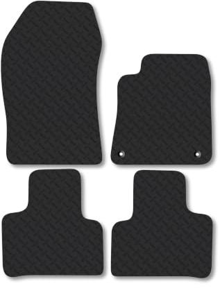 Citroen C5X (2021+) 5mm Rubber Car Mats | Heavy Duty Rubber Tailored Fit Floor Mats Full Coverage Durable Waterproof Accessories Easy Clean Anti Slip Made in the UK