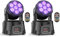 2PCS 7X15W Cabeza Móvil LED RGBW Iluminación de Escenario Luces de Fiesta 5 Modo con Control Remoto para Bar DJ Disco Party Ballroom