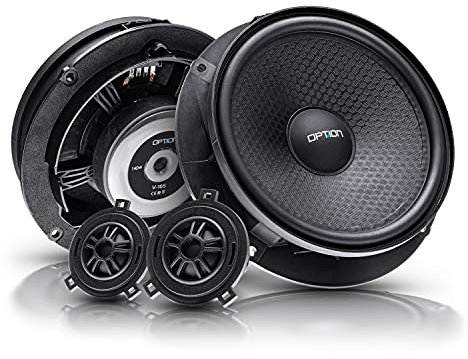 Option Altavoz compatible con VW Golf Sportsvan (tipo AUV, año de construcción 2014-2020) – 16,5 cm altavoz de 2 vías, 70 W RMS, 3 ohmios, 94 dB, altavoz frontal 100% Plug & Play