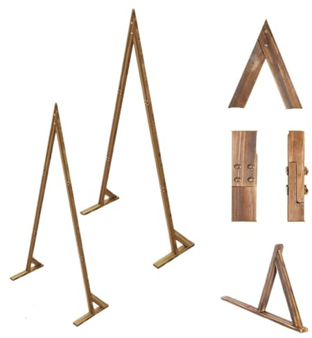 Garden Arbour Arch 2 Pack Wooden Wedding Arch Stand Triangle Arbor Frame Backdrop Balloon Archway Stand