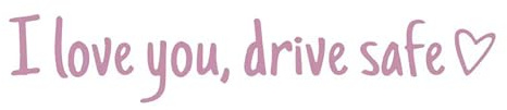 3 Stück Aufkleber I Love You Drive Safe, Auto Aufkleber Spiegel Außen Ich Liebe Dich, 11 X 2 cm Vinyl-Aufkleber Wasserdichter Für Autospiegel, Ausgefallene Autozubehörteile (Rosa)