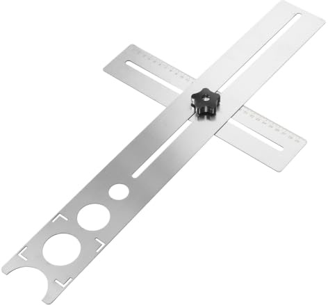 FOYTOKI Localizzatore di fori per piastrelle in ceramica da 60 cm, righello multifunzionale da 1,5 mm di spessore, strumento portatile per foratura precisa su piastrelle e marmo