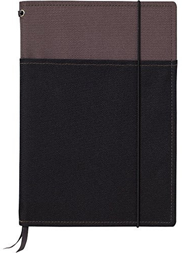 Kokuyo copertina notebook note sistemiche due libri di archiviazione grigio x nero A5 penna, accessorio tasca portaoggetti con Bruno-655A-1 (Giappone import)