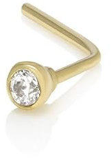 Mia Gioielli - Nasenpiercing Diamant Gelbgold 750 (18 karat) Nasenstecker cts 0.015 H/SI, F-04591-0G00