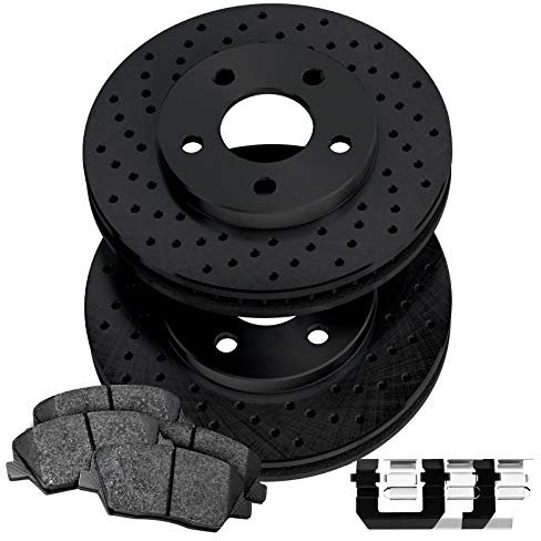 PowerSport Rear Brakes and Rotors Kit |Rear Brake Pads| Brake Rotors and Pads| Ceramic Brake Pads and Rotors |fits 2005-2007 Ford Mondeo, 2005-2008 Jaguar X-Type