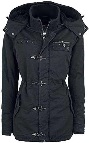 Rock Rebel by EMP Damen schwarze Winterjacke mit Nieten