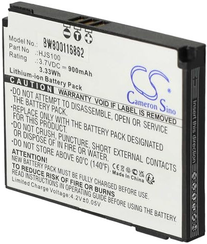 vhbw Akku kompatibel mit Becker HJS100, HJS-100, Map Pilot GPS Navigation Navi (900mAh, 3,7V, Li-Ion)