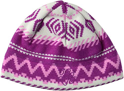 Jack Wolfskin Jungen Scandic Cap Kids Baby Mütze, Dark Peony All Over, M