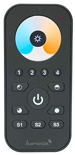 iluminize Fernbedienung Mini mit Touchlink für Duo-weiße (CCT) LEDs, 4 Zonen | Zigbee kompatibel (für Duo-weiße LEDs)