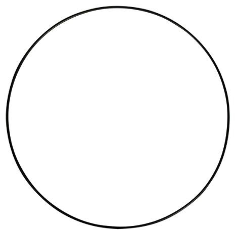 RAYHER HOBBY Rayher 2505301 Metallring, schwarz beschichtet, 25 cm ø, Stärke ca. 3,5 mm, Drahtring zum Basteln, für Wickeltechnik, Traumfänger Ring, Makramee Ring, Floristik