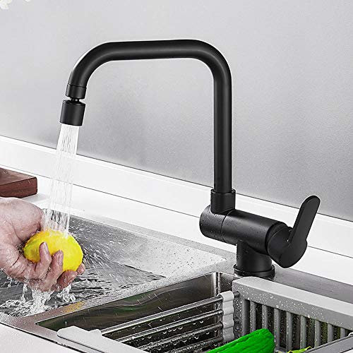 robinet cuisine rabattable mitigeur noir tout cuivre, robinet cuisine sous fenetre chaude et froide, robinet-Noir A