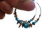 ❁ TÜRKIS BLAUE BRONZE GLAS LANDSCHAFTSJASPIS KOKOS HOLZ CREOLEN ❁ einmalige Materialmix OHRRINGE in türkis blau beige braun bronze aus Naturmaterialien, Crackle Glas, Stein