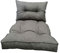 chilly pilley Loungekissen Rattansessel Auflagen Rattanpolster Rattan Lounge Set Gesteppt Sitzkissen Kissen Rückenlehne mit Keder Loungekissen (Set: 1x Sitzkissen 80x60x10, Rückenlehne 60x40, Grau)