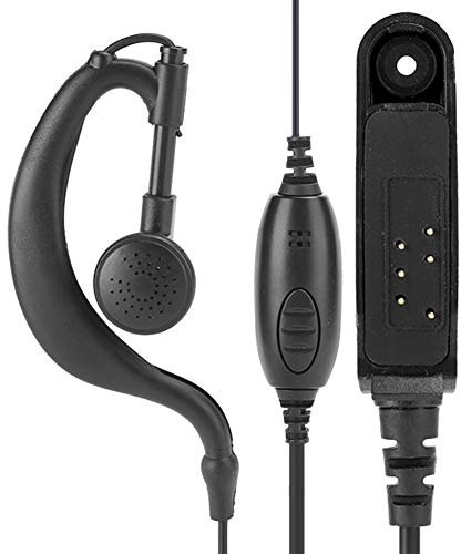 fasient1 Walkie Talkie Ohrhörer PTT Mic Headset Ohrhörer Eindraht-Ohrhaken-Headset Kompatibel mit BF-9700 BF-A58 R760 UV-9R PLUS
