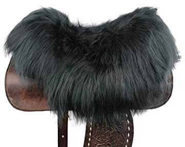 Moro-Design Lammfell Sattelbezug für Westernsattel Lammfellbezug Sattelauflage mit Horn Saddle Pad Seat Saver