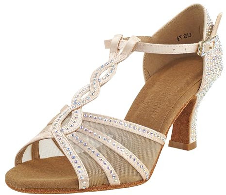 Very Fine Women's Delphine Dance Shoe, Flesh Satin, 3.5 UK