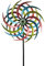 matches21 Windrad Windmühle Windspiel Gartendeko mit Solar Leuchtkugel Metall geschraubt gegenläufig bunt 1 STK 46x186 cm