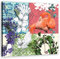 Feeby Vlies Leinwandbild Flamingo Afrika Tiere 30x30 cm Wand Bild Kunstdruck Deko Wohnzimmer Wohnungs Deko Blumen Blumenmotiv Natur mehrfarbig