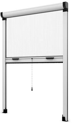 Zanzariera a Rullo Riducibile Verticale fai da te in kit Vari Colori e Misure disponibili (60 x 150, Bianco)