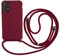 MEVIS Coque Compatible avec Samsung Galaxy A13 4G,Collier pour Étui Colliers de cellulaire Mince Antichoc Réglable Lanyard Case-Rouge