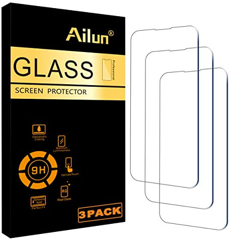 Ailun Glass Screen Protector Compatible for iPhone 14 Plus/14 Pro Max [6.7 Inch] Display 3 Pack Tempered Glass, Sensor Protection, Dynamic Island Compatible, Case Friendly
