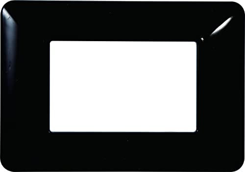 ETTROIT PLACCA IN TECNOPOLIMERO COMPATIBILE CON SERIE BTICINO MATIX 2-3-4-6 MODULI COLORI ASSORTITI (3 MODULI, NERO), MT83302