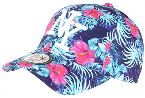 Hip Hop Honour Casquette Enfant Violette Fleurs Roses Tropicales Baseball NY Phuket de 7 a 12 Ans - Taille Unique - Violet