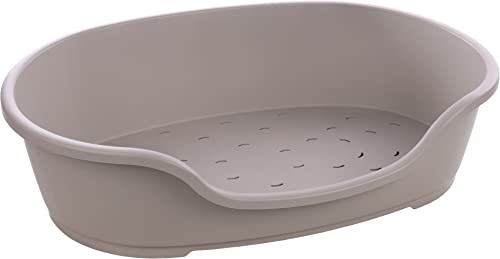 Flamingo Hundebett Tuck – Oval Grau | Größe XXXL (125 × 81 × 33,5 cm) | Praktisch, Stilvoll & Leicht zu Reinigen!