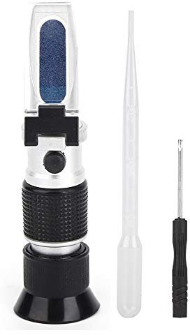 Lwuey Refraktometer mit ATC Funktion, 90% Brix Handrefraktometer Hohe Genauigkeit Bestimmung Zuckergehalts Honig Pflanzenöl Sirup Melasse Feucht Pflanzenölen Zuckersirup Fruchtmarmelade Tragbar