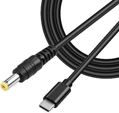 GINTOOYUN Cavo USB di tipo C a DC 9 V, ingresso maschio USB-C a spina DC5,5 x 2,5 mm, per router, CCTV, ecc. (4,9 FT) (12 V)