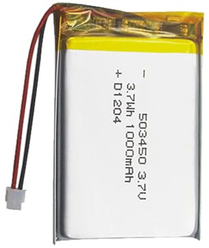 Lithium Polymer Akku 3.7V 1000mAh 503450 Wiederaufladbarer Lipo Akku Lithium Ion Akku mit PH2.0-2P Stecker für RC Drohne Flugzeug Zubehörteil
