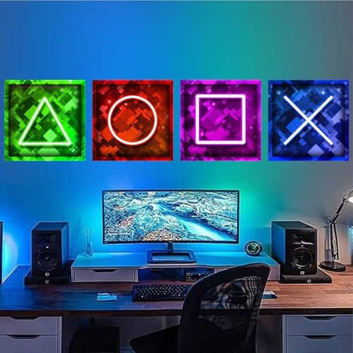 3D Gamer Wall Stickers Gaming Wall Sticker for Boys Bedroom Accessories Removable Video Game Wall Art Decals Xbox PlayStation Wall Stickers Gaming Poster for Teens Room Playroom Decoration Gift